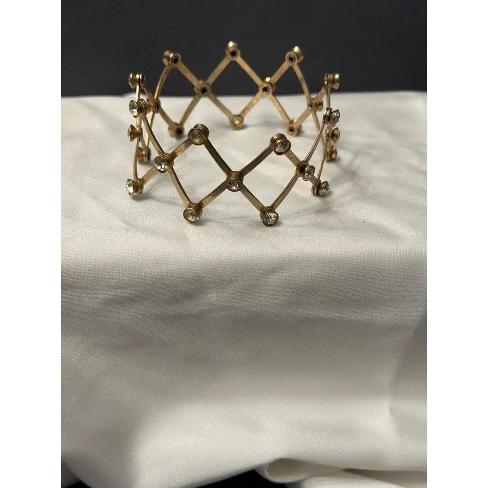 Vintage 1960's Rhinestone Expandable Chignon Hair Bun Cage